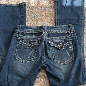 Miss Me 30x33 distressed Women's Boot Cut Jeans - Classic Blue